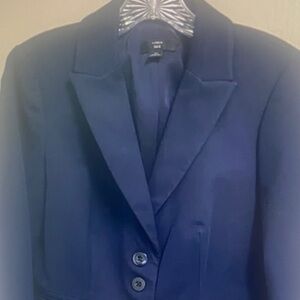 J.Crew Navy Blazer in 2 Way Stretch Cotton 3 Button Fully Lined 4 Tall